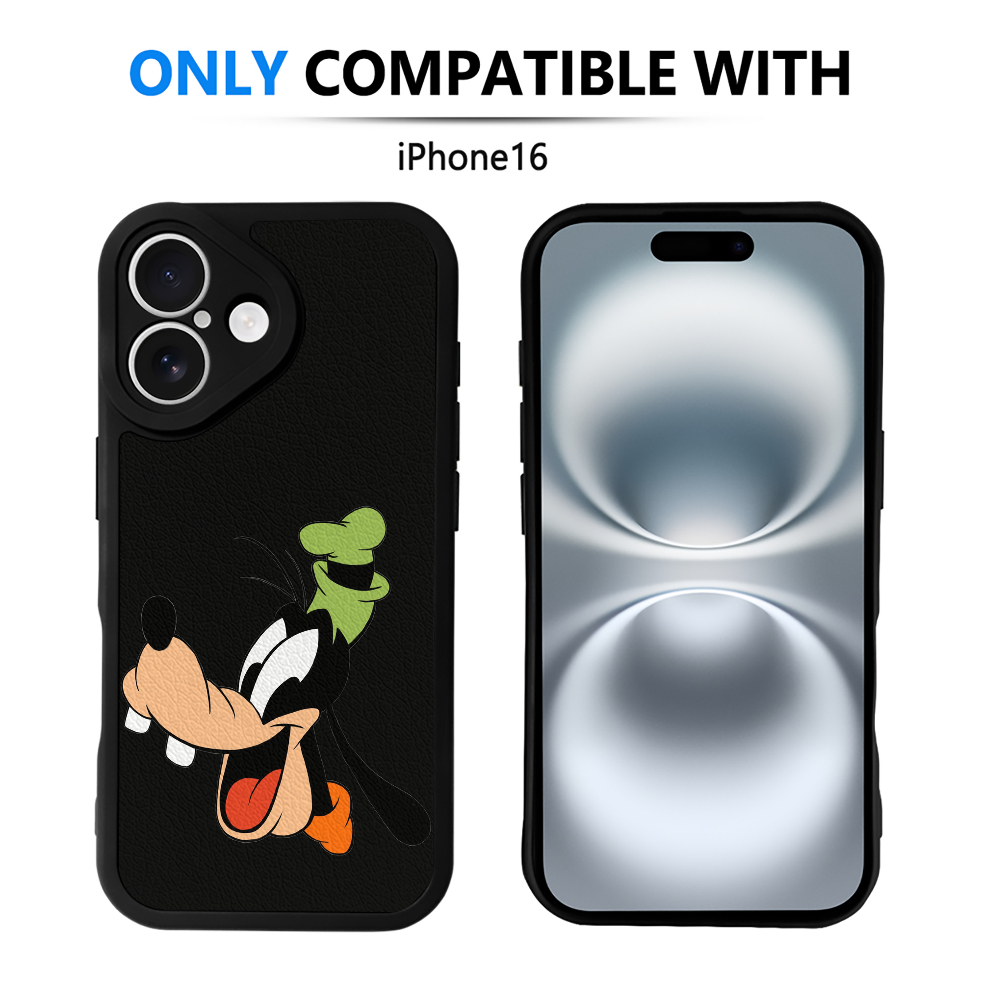 （画像用） ミッキーマウス Mickey Mouse 【iPhone 16シリーズ対応】シリコンスマホケース（レザー調） 材質：シリコン